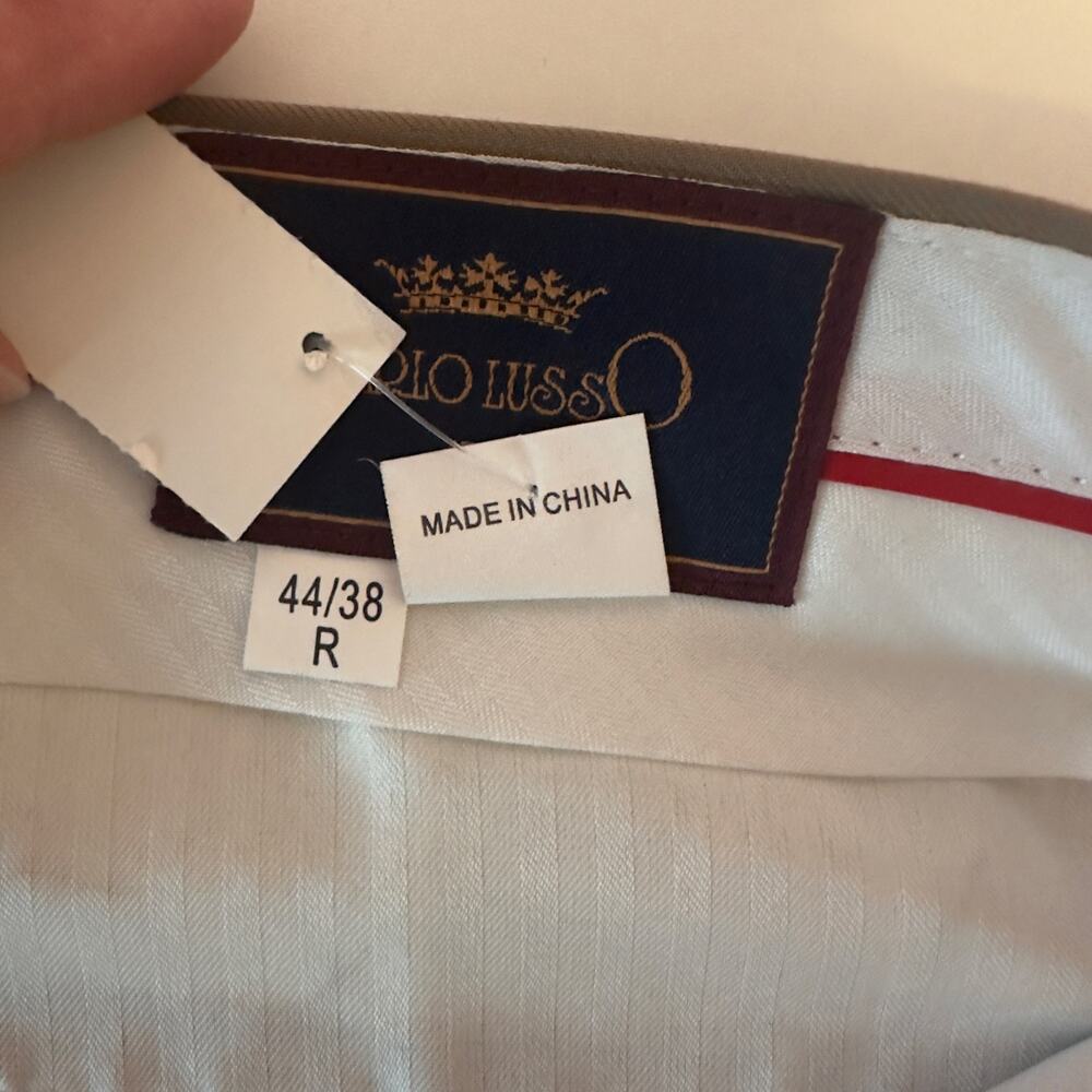NWOT Carlo Lusso Men's Unhemmed Dress Pants Size 38R Tan Professional Office - Picture 5 of 7